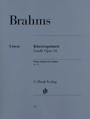 Brahms Piano Quintet Op. 34 F Minor - Chamber Sheet Music Parts Henle HN251