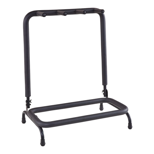 DCM GSL3 3-Unit Fully Padded Guitar Stand - Fits Acoustic, Electric, Bass - Folds for Easy Storage