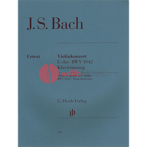 Bach - Concerto in E Major BWV 1042 for Violin/Piano Accompaniment Henle HN670