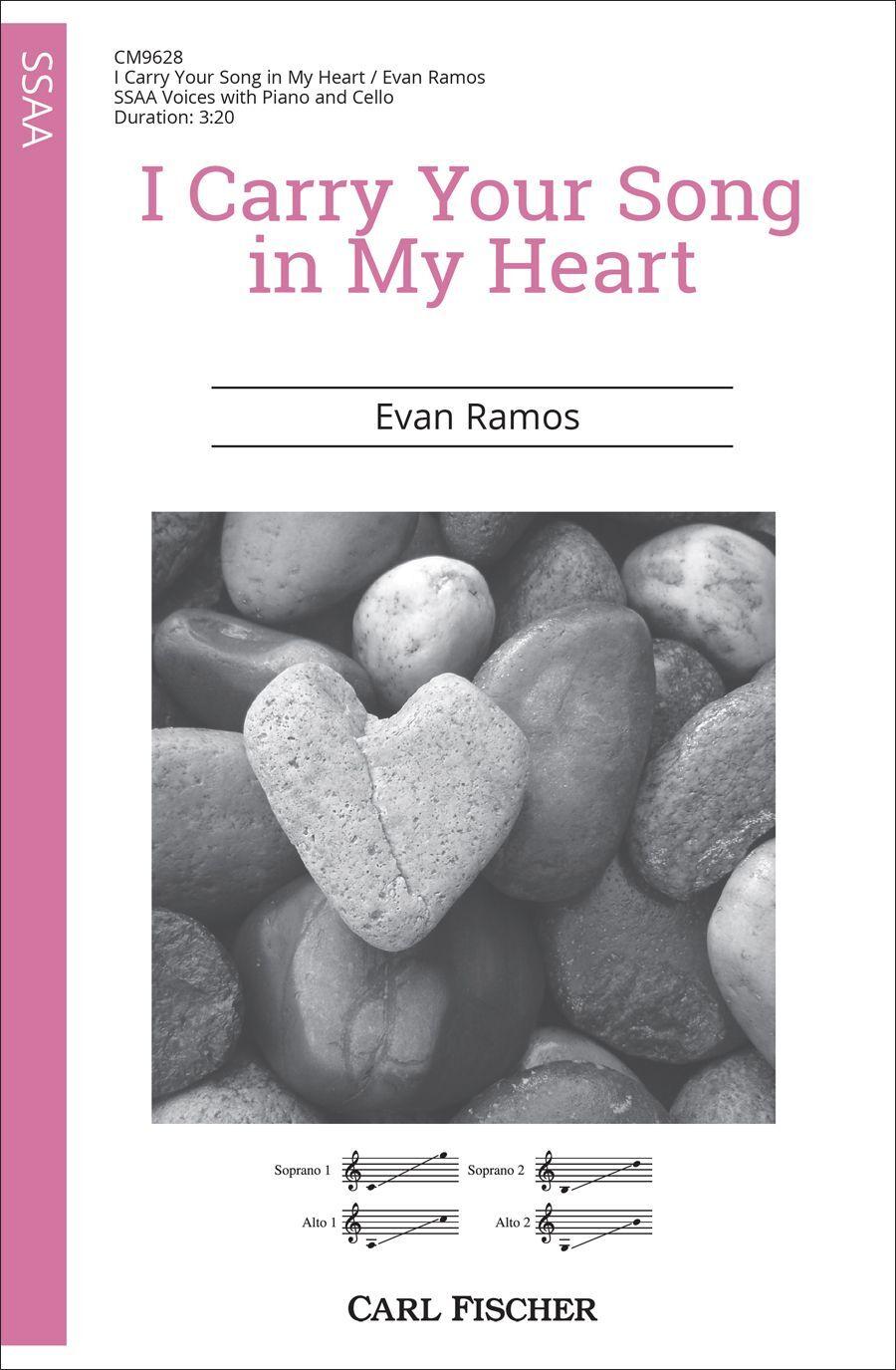I Carry You Song in My Heart SSAA - Ramos Evan Carl Fischer CM9628 Choral Sheet Music