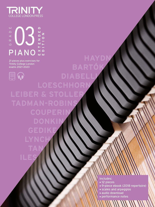 Trinity Piano Exam Pieces 2021-23 Extended Edition Grade 3 - Trinity College London TCL020543