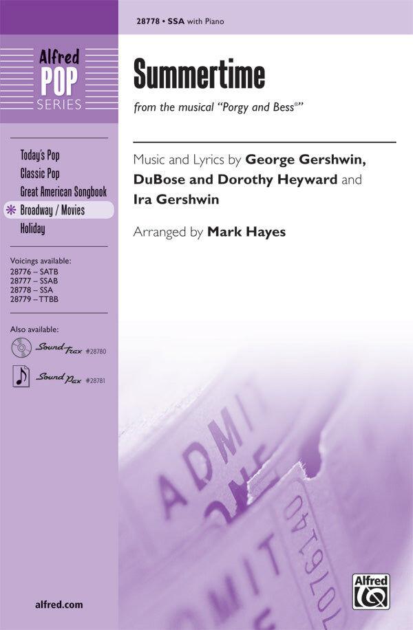 Summertime from Porgy and Bess SSA Choral Sheet Music