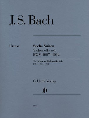 6 Suites for Cello Solo BWV 1007-1012 Urtext Edition with Commentary and Reproduction of Anna Magdalena's Copy