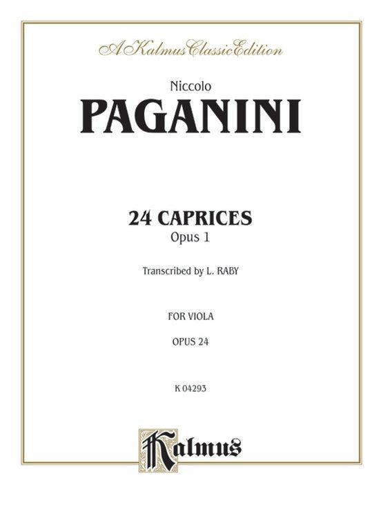 24 Caprices Opus 1 for Viola