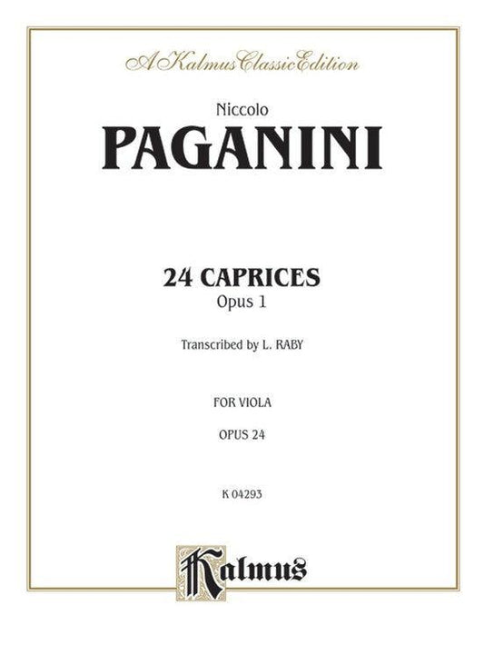 24 Caprices Opus 1 for Viola