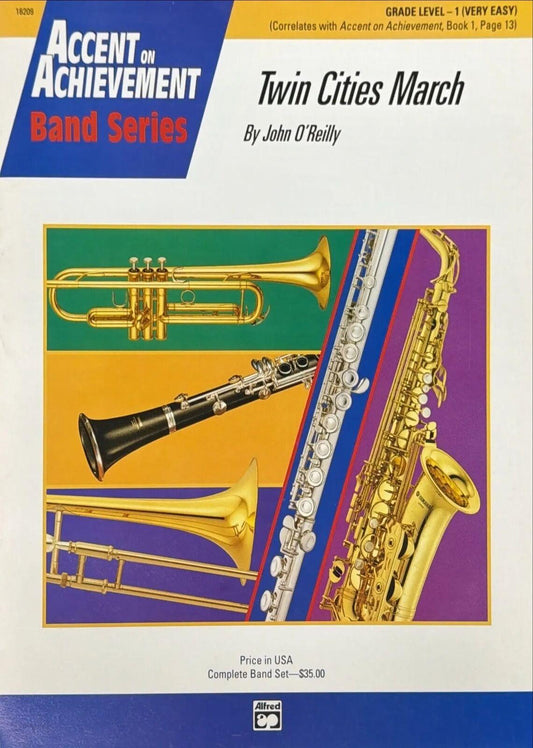 Twin Cities March for Concert Band by John O'Reilly, Grade 1, Clearance