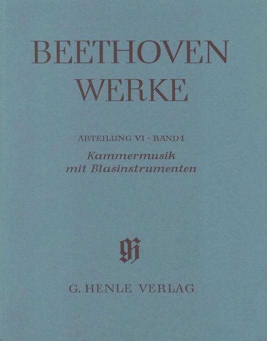 Chamber Music with Winds Volume 1 Full Score - Beethoven Ludwig van - Henle