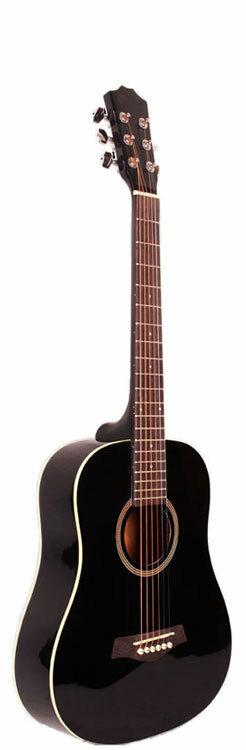 Odessa Travel Acoustic Guitar in Black Gloss Finish