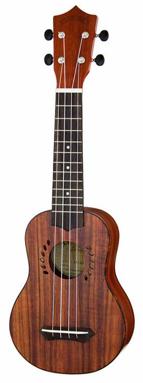 Leolani Solid Koa Soprano Ukulele with Gigbag