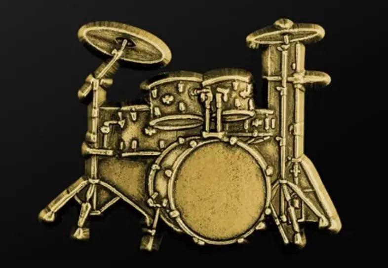 Musician Designer Gold Drum Set Pin