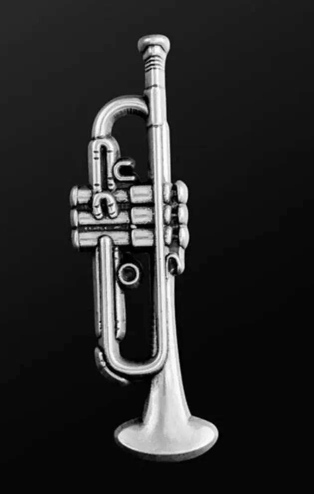 Musician Designer Silver Trumpet Pin