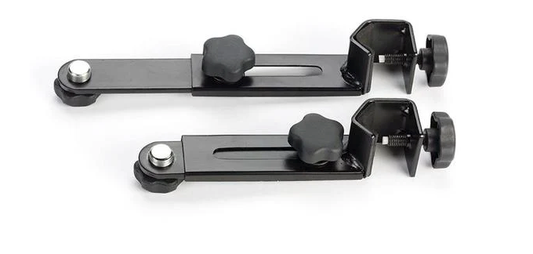 AirTurn Side Mount Clamp Extended - Heavy-Duty Steel Mic Stand Extension Bracket