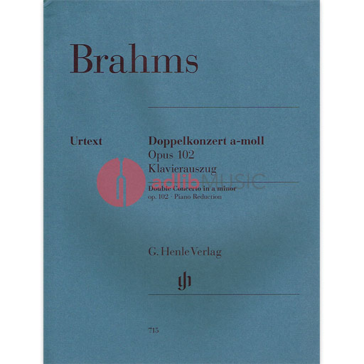 Brahms Double Concerto in A Minor Op. 102 for Violin, Cello, and Piano Accompaniment Henle HN715