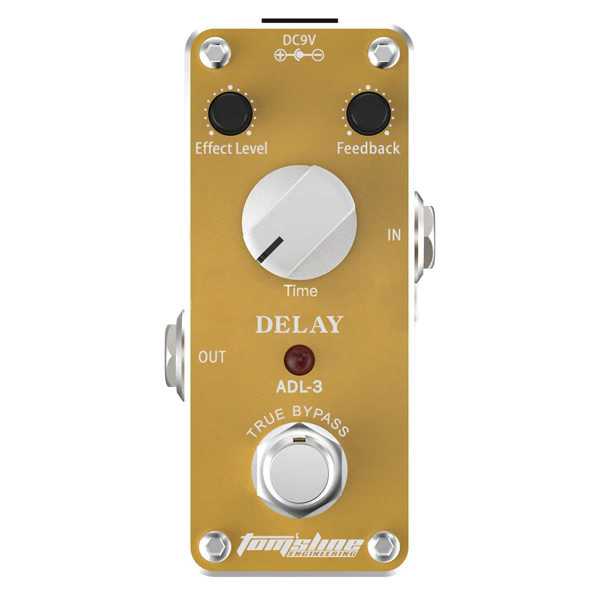Toms Line ADL-3 Digital Delay Pedal with True Bypass and Adjustable Delay Time