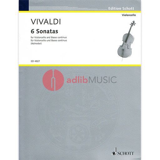 Vivaldi - 6 Sonatas for Cello with Piano Accompaniment, Schott SCED4927