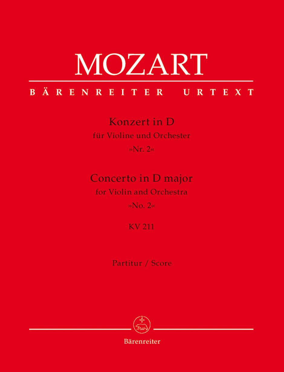 Violin Concerto No 2 in D Major K 211 Full Score Sheet Music