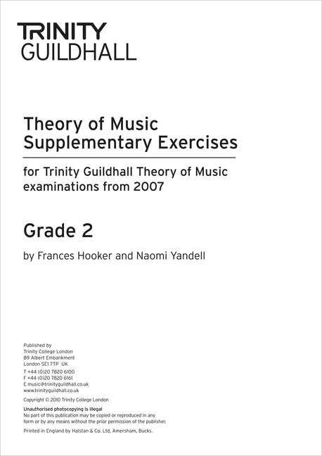 Trinity Theory of Music Supplement Exercises Grade 2