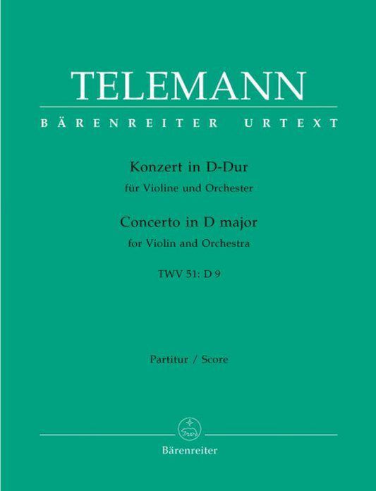 Violin Concerto in D TWV51:D9 Full Score Sheet Music