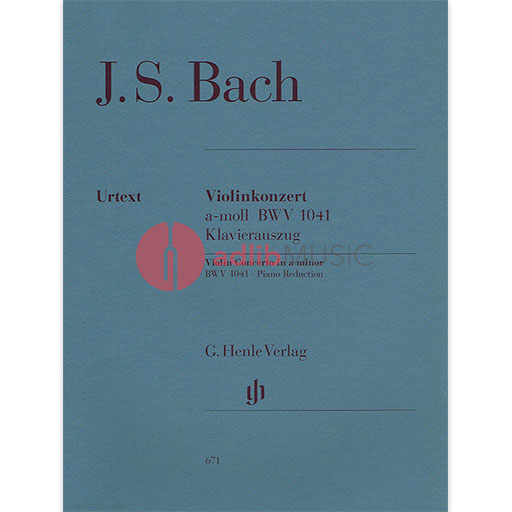 Bach - Concerto in A minor BWV 1041 - Violin/Piano Accompaniment Henle HN671