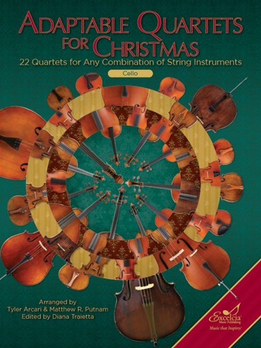 Adaptable Quartets for Christmas Cello - 22 Arranged Quartets for Flexible Instrumentation, Grades 1.5 to 3