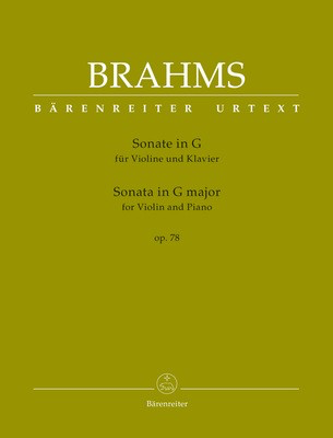 Violin Sonata in G Op 78 Urtext Edition for Violin and Piano