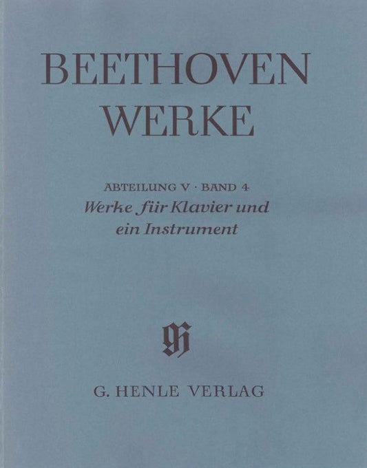 Beethoven Works for Piano and One Instrument - Henle Edition