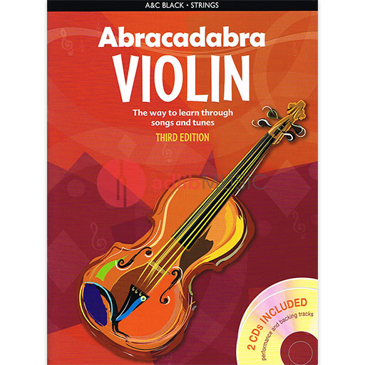 Abracadabra Violin Book with 2 CDs - Third Edition, Graded Repertoire, Duets, Trios, Fingering Diagrams, Theory Explanations, Individual & Group Use