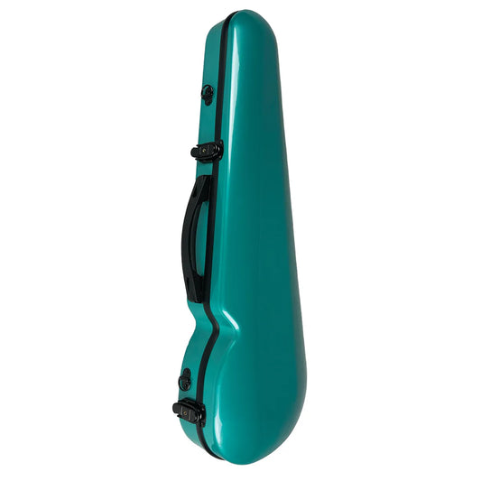 VIVO Teal Green Shaped Case for 3/4 Violin / 13" Viola with Backpack Straps and Hygrometer