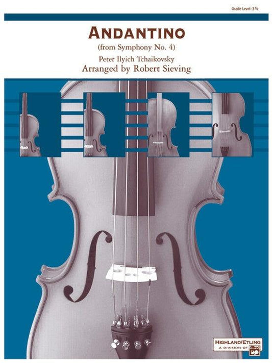 Tchaikovsky Andantino Symphony No. 4 String Orchestra Grade 3.5 Score/Parts Arranged by Sieving