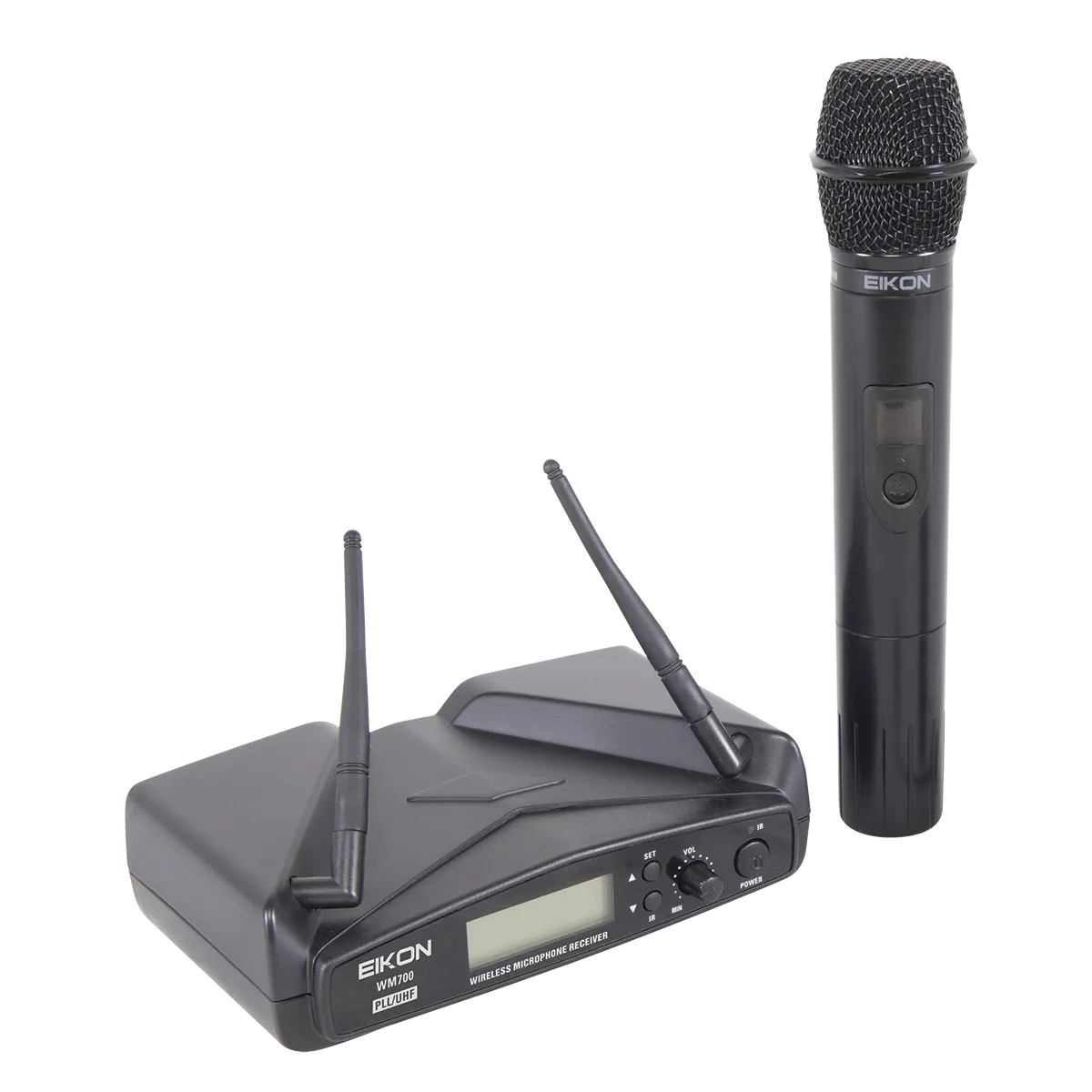 Eikon WM700MA Handheld Wireless Microphone System 516-562Mhz with ABS Case and USB Power Adapter