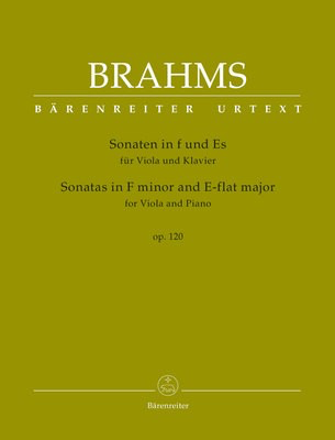 Brahms Sonatas in F Minor & E-flat Major Op. 120 for Viola and Piano Sheet Music
