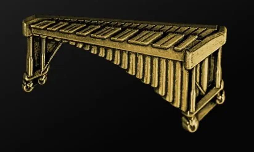 Musician Designer Gold Marimba Pin