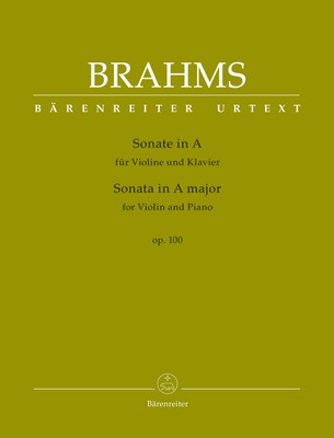 Brahms Violin Sonata in A Major Op. 100 Violin/Piano Urtext Sheet Music Edition