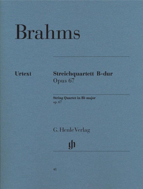 String Quartet in B Flat Op 67 Score and Parts by Brahms