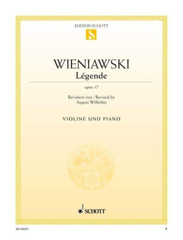 Legende Op. 17 for Violin and Piano by Henri Wieniawski - Schott Music