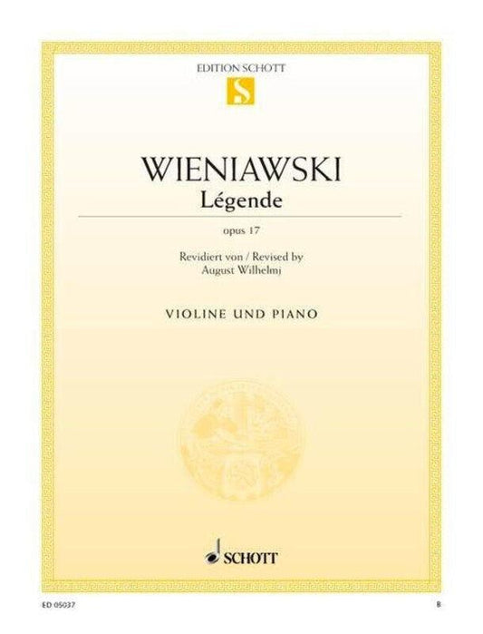 Legende Op. 17 for Violin and Piano by Henri Wieniawski - Schott Music