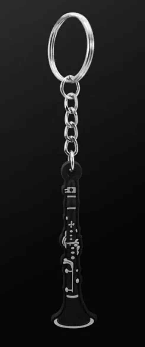 Musician Designer Clarinet Keyring - 3D PVC Keychain, Durable, Gift Envelope, Perfect for Keys and Bags
