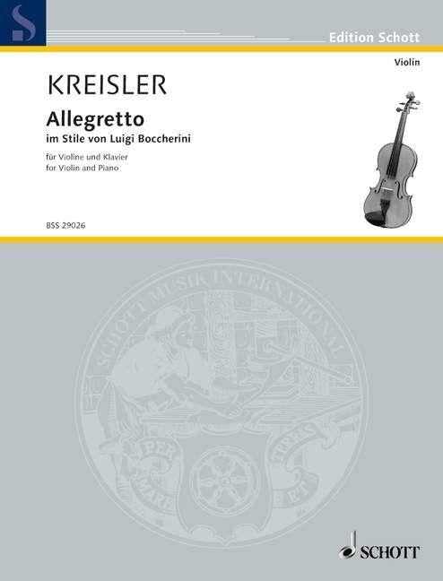 Allegretto for Violin and Piano in Style of Luigi Boccherini