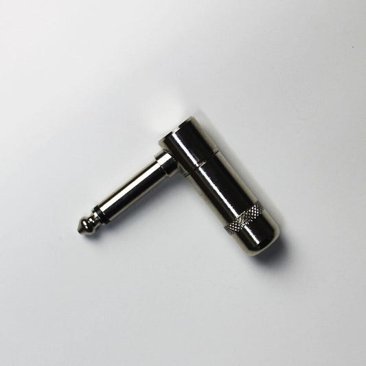 Leem 1/4" Metal Mono Right-Angled Cable Jack Plug