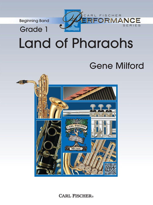 Land of Pharaohs Concert Band Sheet Music by Milford Gene