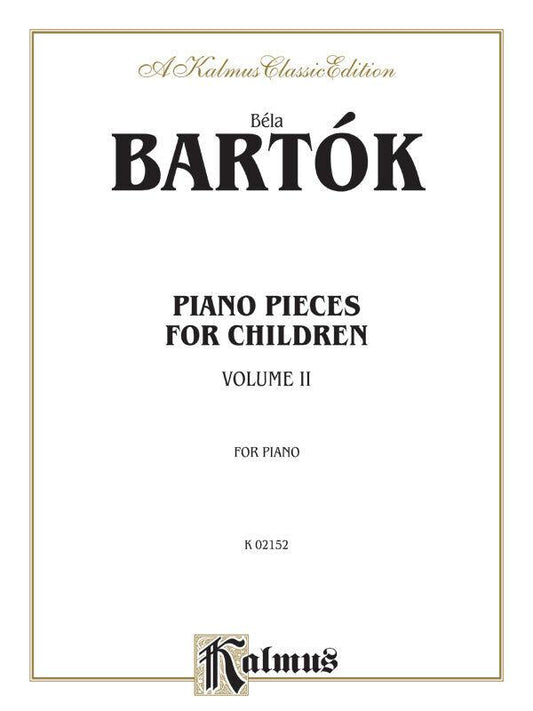Bartok for Children BK 2 Piano Sheet Music Intermediate Level Solos 22-42