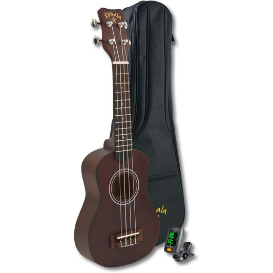 Kohala Soprano Ukulele Player's Pack with Ukulele in Natural Satin Finish