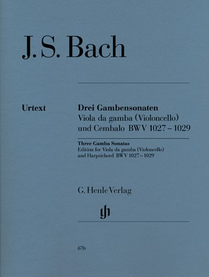 Bach - 3 Sonatas BWV 1027-1029 for Viola or Cello with Piano Accompaniment - Henle HN676