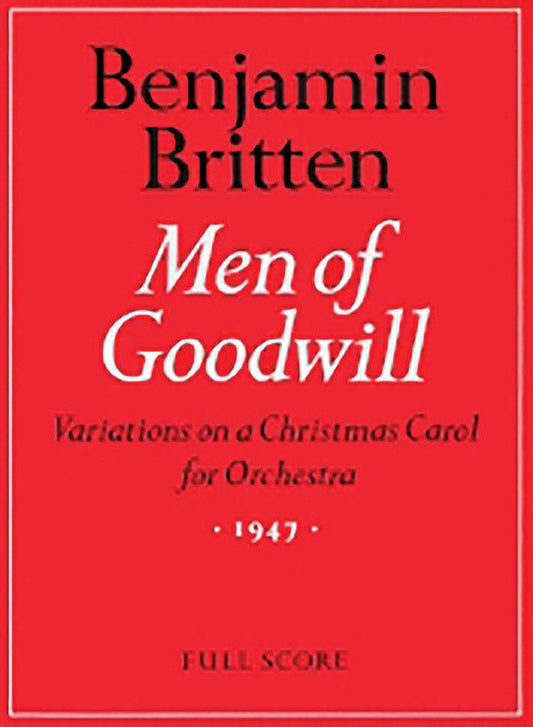 Men of Goodwill - Variations on a Christmas Carol (Orchestra) Full Score - Faber 0571506208