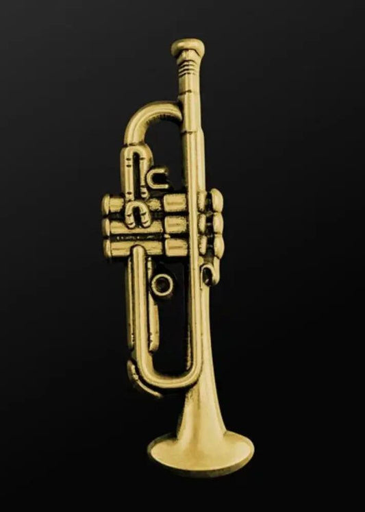 Musician Designer Gold Trumpet Pin