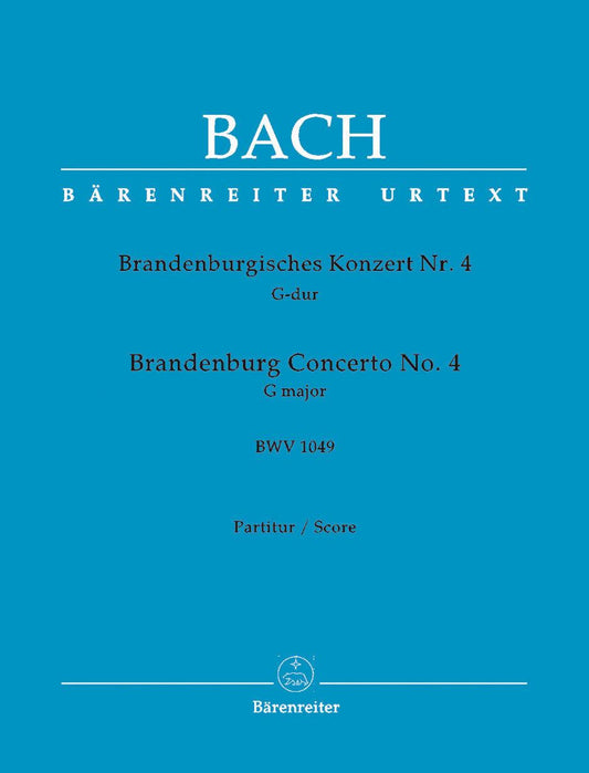 Brandenburg Concerto No 4 New Edition Score