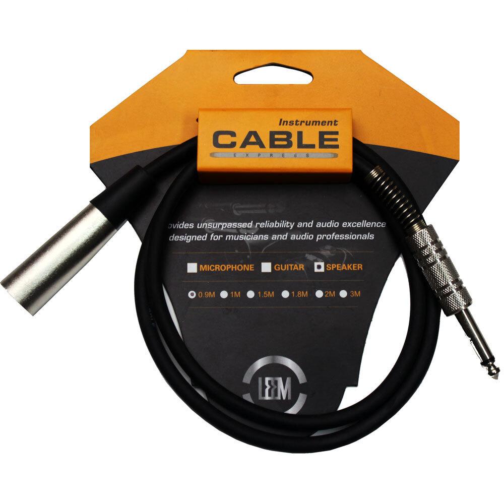 Leem 3ft Speaker Cable XLR Male to 1/4" Straight TS Connector