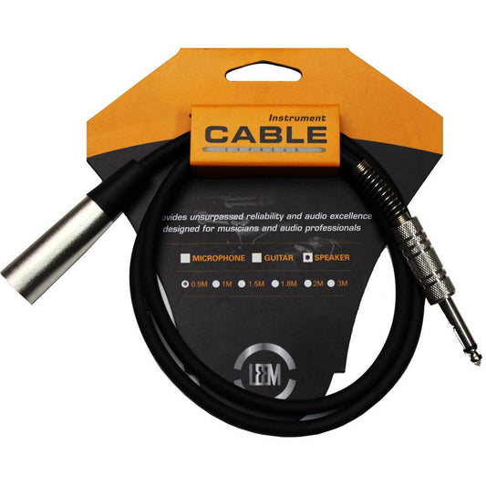 Leem 3ft Speaker Cable XLR Male to 1/4" Straight TS Connector