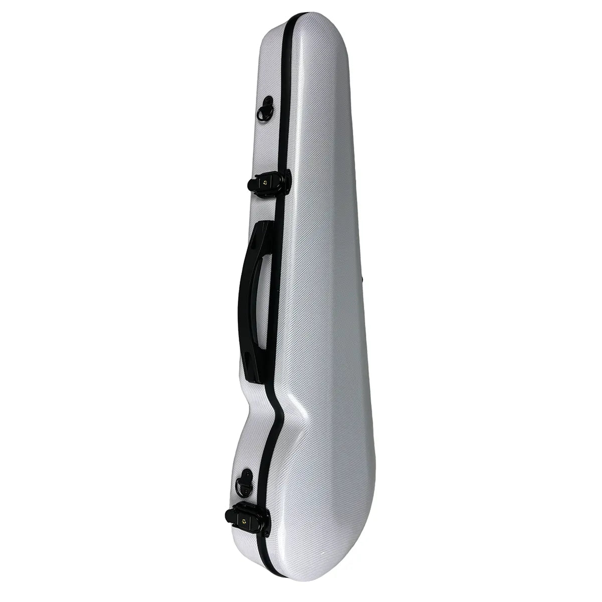 VIVO Shaped Case White for 3/4 Violin / 13" Viola with Padded Backpack Straps and Built-in Hygrometer