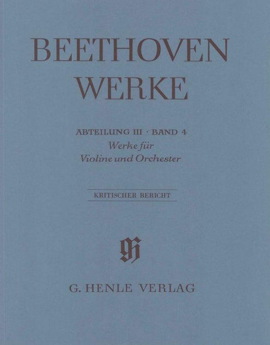 Beethoven Violin and Orchestra Full Score - Henle